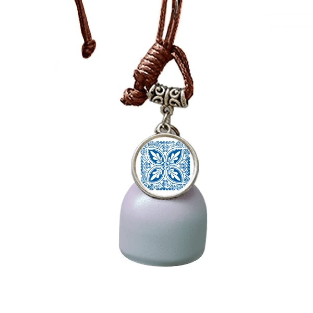 Carillon éolien pour voiture fleur de talavera bleu suspension rétro