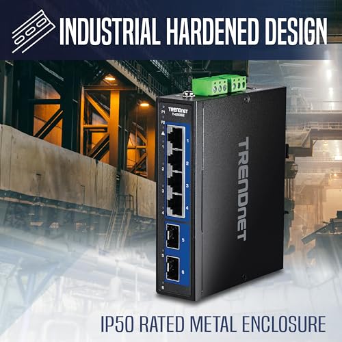 Switch industriel 2.5G Trendnet robuste 6 ports avec boîtier rail DIN - 3