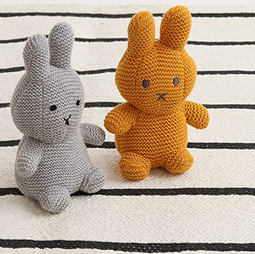 Image of Pluchi Cotton Knitted Grey Bobby Bunny Soft Toy for Babies & Kids 19cm x 13cm