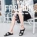 Men's Leather Fashion Sandals Classic Printing Slip-On Beach Platform Sandals Non-Slip Soft Comfortable Slide Slippers (Black,8)