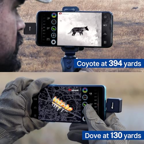 Thermal Imaging Monocular for Hunting, Deer at 780+ Yards, T2 Pro Xinfrared Thermal Night Vision Binoculars for Surveillance Infrared Thermal Imager for Android