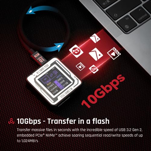 DOCKCASE Smart Pocket M.2 2230 SSD NVMe Enclosure, Support 3s Power Loss Protection, SSD Health Detection, USB 3.2 Type-C 10 Gbps, fits NVMe PCIe, Built for 2230, Support M-Key B+M Key UASP Black - Image 7