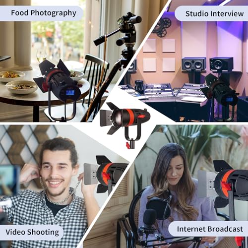 Image of Came-TV Boltzen 55W COB Led Video Light, Daylight Color 5600K Fresnel Focusable TLCI 98+ CRI 96+ Photography Lighting, APP Control Continuous Light for Portrait Wedding Outdoor Shooting YouTube