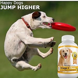 Amazing Omega 3 Fish Oil for Dogs – Omega 3 for Dogs Shedding and Itchy Skin Relief for Dog Dry Skin and Hot Spots, EPA and DHA Fatty Acids, Dog Skin and Coat Supplement – 120 Bacon Flavor Chews