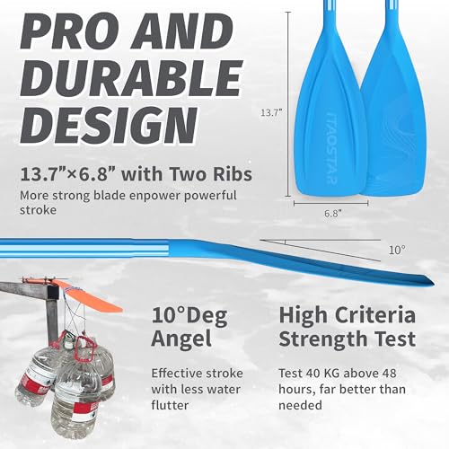 image for iTAOSTAR P01C-Black, SUP Paddle 3-Piece Floating Foldable Paddle Adjus