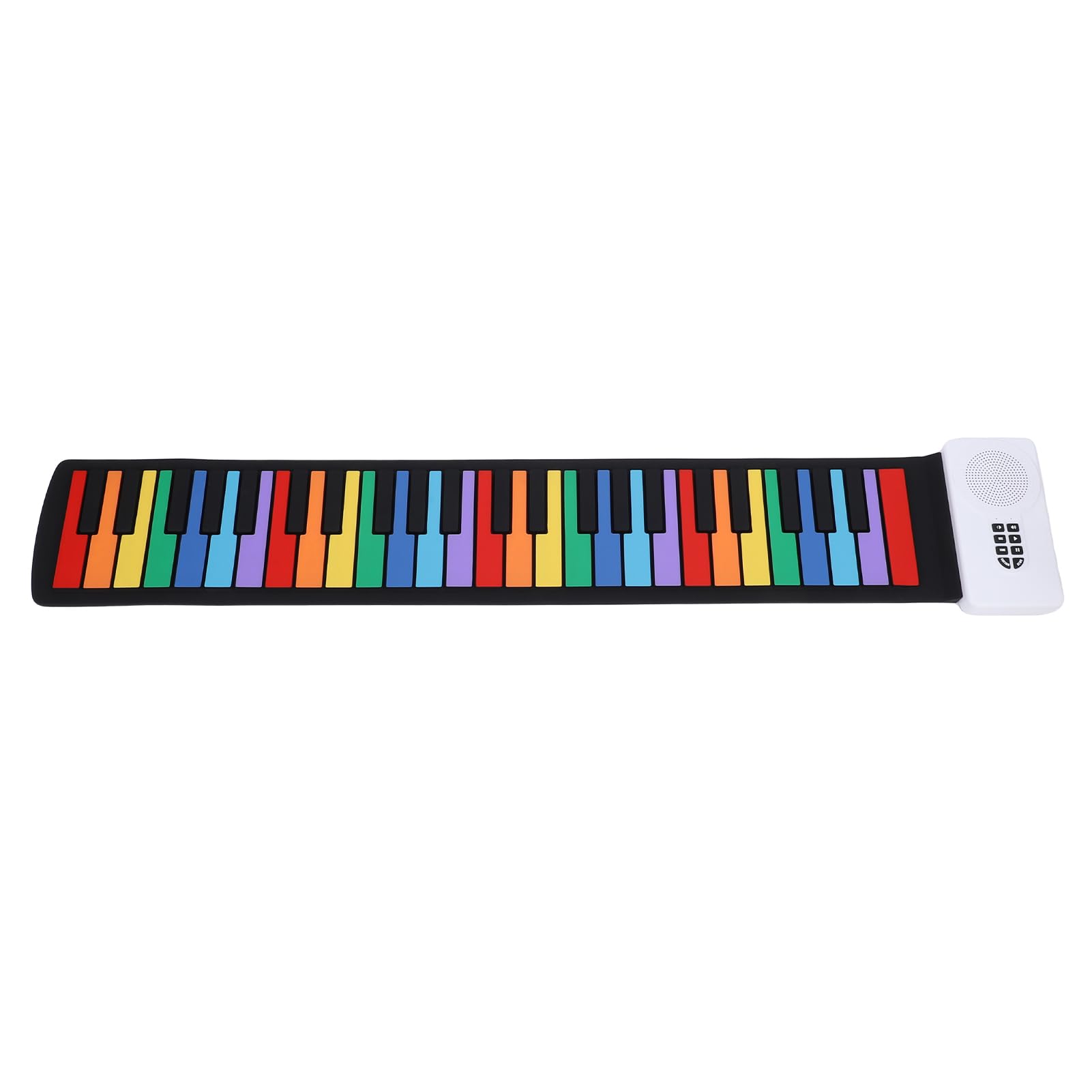 Tastiera Avvolgibile in Silicone a 49 Tasti con Batteria Incorporata, Tastiera per Pianoforte Pieghevole per Principianti, Ottimo Strumento di Apprendimento per Musicisti (Versione a colori)