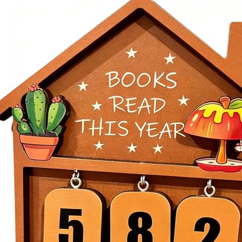 Libros tablero de conteo este año para leer seguimiento de progreso y decoración 8