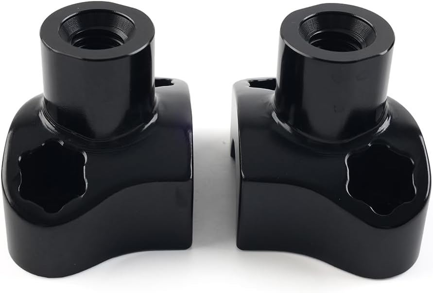 Cnonee1 Powersports Handlebar Risers 1.7" Tall Handlebar Risers for Harley For Softail Dyna for Street bob, Black