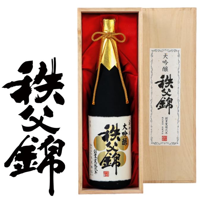 Amazon.co.jp: 秩父錦 特撰大吟醸 1800ml 本桐木箱入 単品1本 贈答用