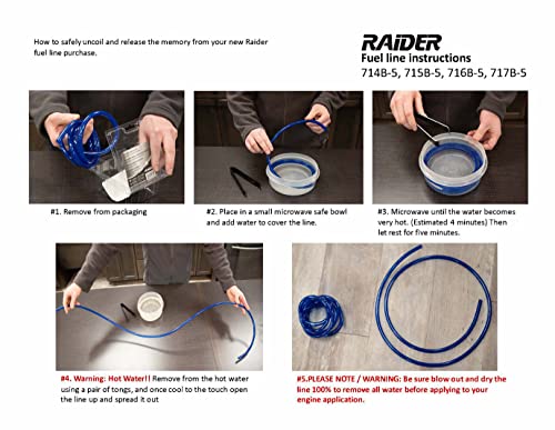 image for Raider Polyurethane Fuel Gas Line Tubing Hose Roll Blue (5 Ft. x 1/4 I