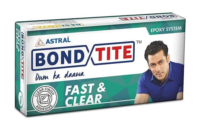 ASTRAL Bondtite Fast & Clear 5 Mins Epoxy Adhesive It Is Used For Bonding Various Substrates Like Metal, Ceramic, Wood, Chrome, Concrete, Marble, Glass, Fiberglass, Tiles Etc. (36 Gram)