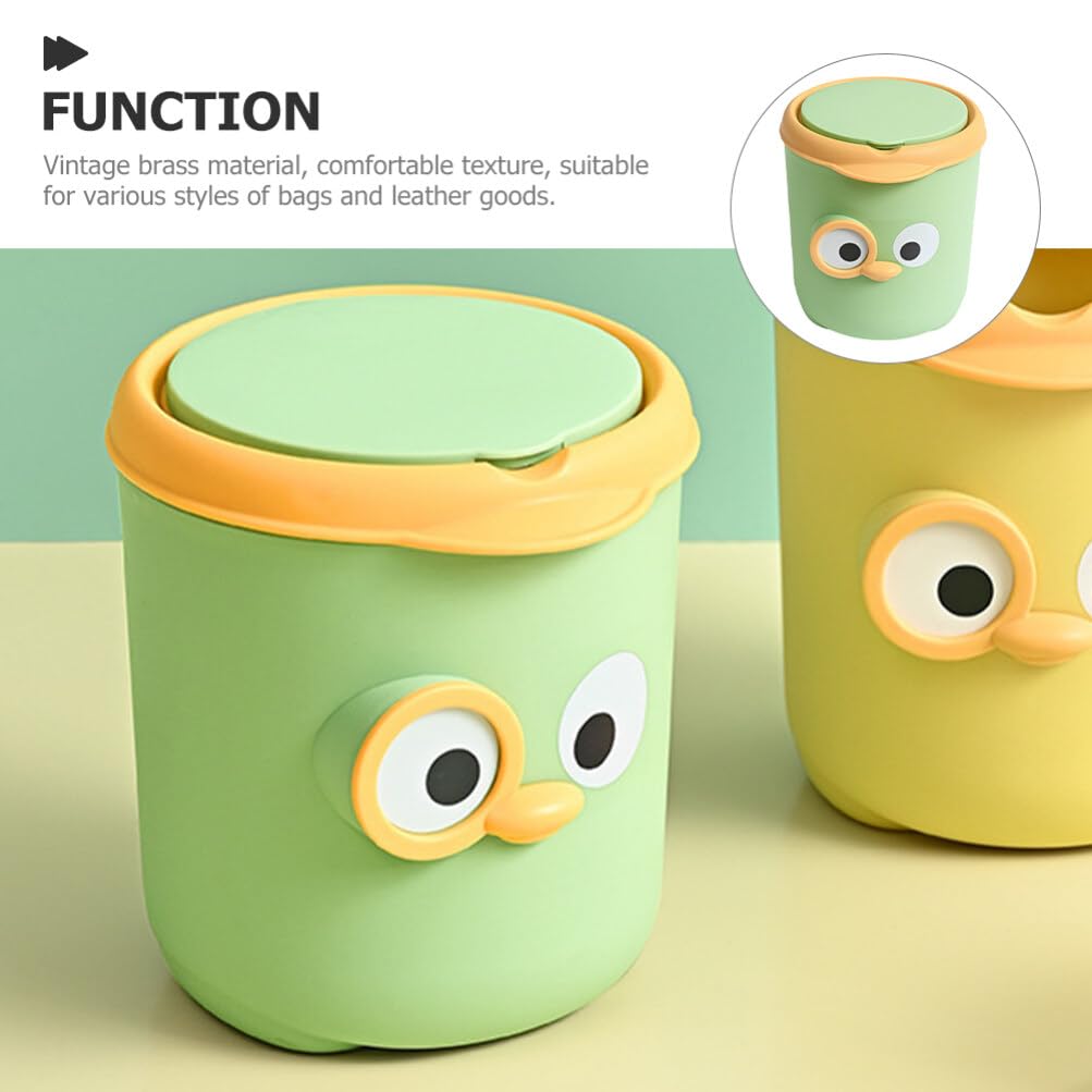 Kawaii Small Trash Can With Lid, Red Strawberry Waste Bin, Desktop Paper Garbage Basket, Plastic Storage Bucket For Bathrooms, Kitchens, Offices, Cars