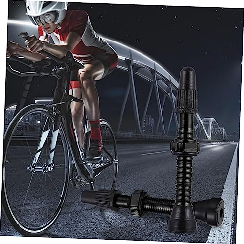 Válvula Tubeless para Bicicleta de Montaña GAROZATION Válvula Francesa Fácil Instalación Diseño Duradero Previene Fugas de Aire Compatible con Accesorios de Ciclismo Negro miniatura 3