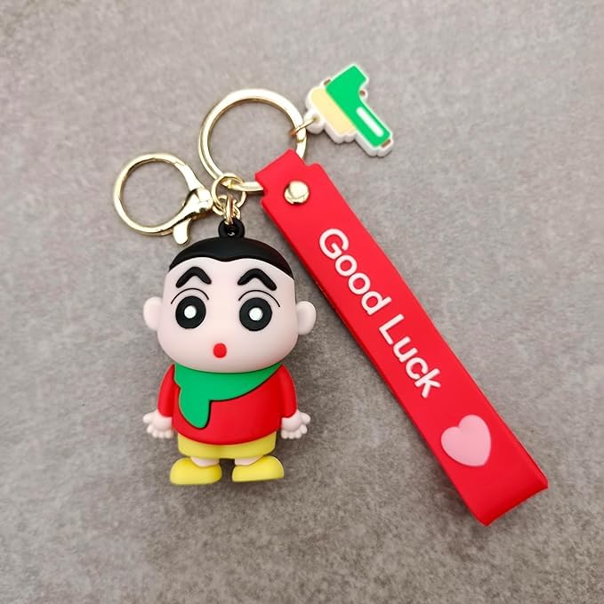 Image of MALKIN Rubber Shinchan Keychain | Keychain | Anime Keychain | Keychain For Girls | Cute Keychains | Keychains For Bike | Shinchan Toy | Shinchan Soft Toy |,Multicolor