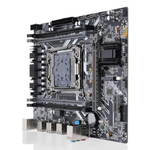 LICAEVEY X99 Micro ATX Gaming Motherboard for LGA 2011-3, Supports i7 & E5 V3 | V4 CPUs, 4X DDR4 128GB, Dual M.2 NVMe | NGFF, Gigabit LAN, SATA 3.0