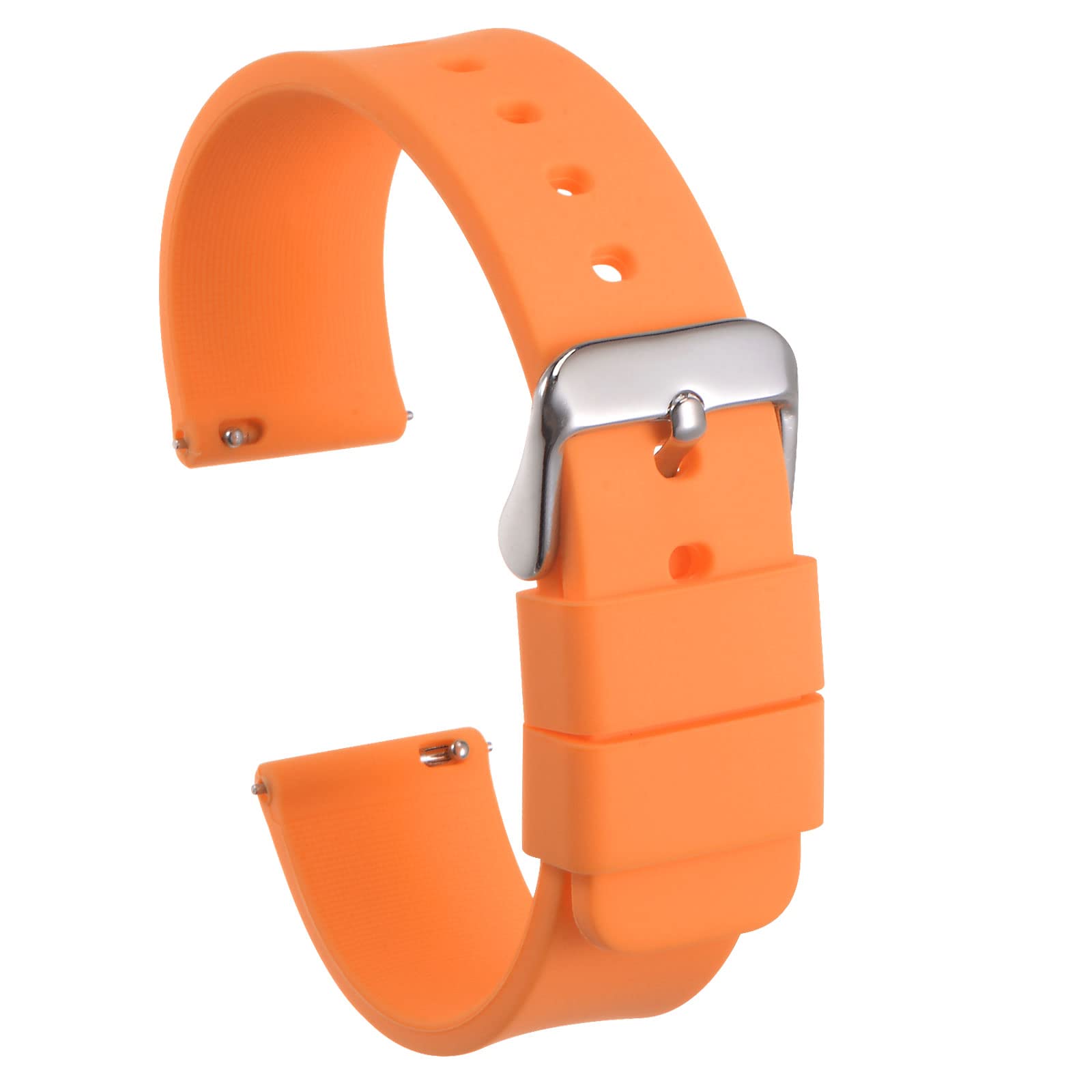 HARFINGTON Silicone Watch Band Soft Rubber Replacement Watch Strap with Stainless Steel Buckle for Men Women
