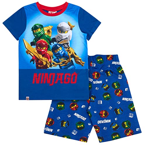 LEGO Ninjago Pyjama kurzer Schlafanzug (Blau, 122)
