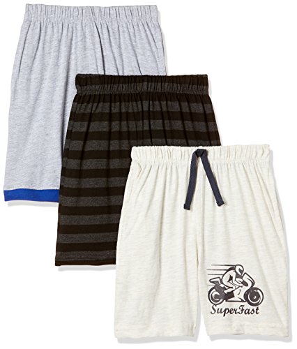 Image of Cloth Theory Boys' Regular Fit Cotton Shorts (Combo Pack of 3)