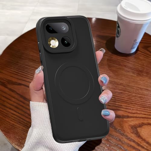 Image of Pikkme Back Cover for Realme 16 Pro 5G Soft Matte Silicone Mag-Safe Design (Mag-Safe Not Support) Camera Protection | Slim Fit Bumper Cover (Black)