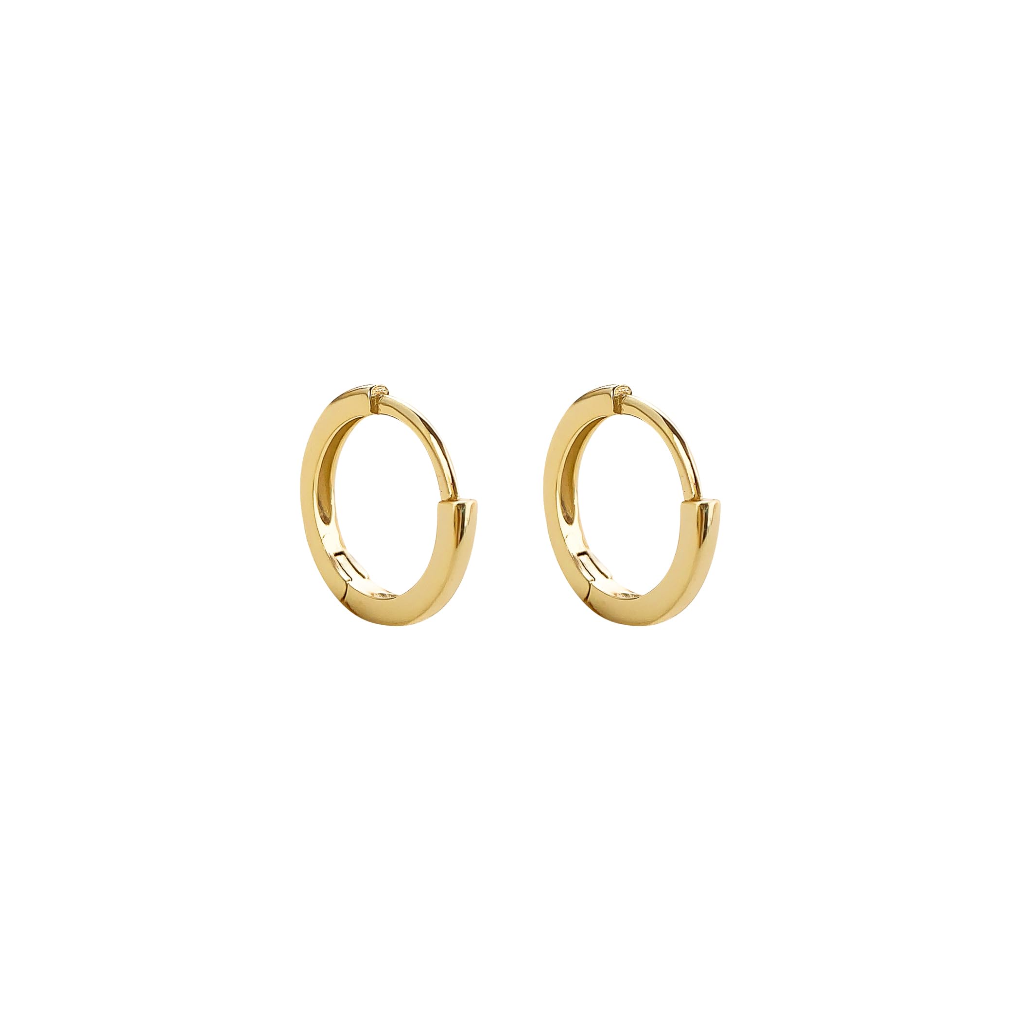 H'Helen Pendientes de aro de plata de ley S925 para mujer niña hombre 12mm pequeños ligeros hipoalergénico-H'HELEN