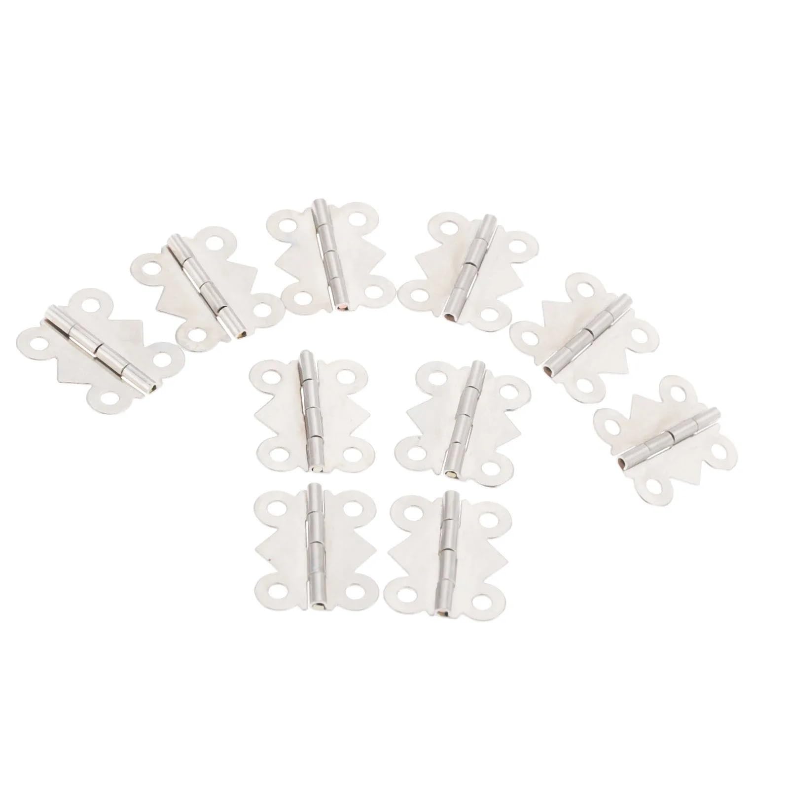 10Pcs 25 * 20mm Cabinet Door Hinge 4 Hole with Screws