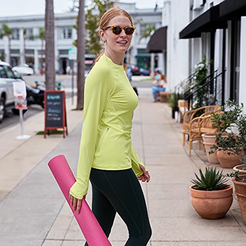 Coolibar Upf 50+ Women's Devi Long Sleeve Fitness T-Shirt - Sun Protective (Medium- Charcoal Heather) #TOP6
