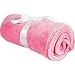 Super Soft Ultra Plush Fleece Blankets - By Threadart - Light Pink - 11 Colors available