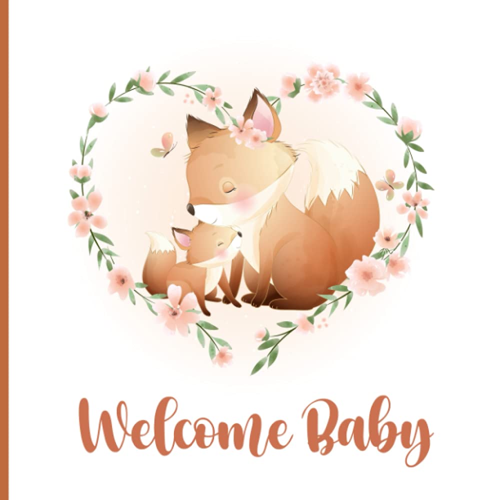 Welcome Baby: Cute Fox Baby Shower Guest Book