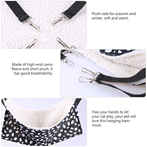 Balacoo 27 x 27 cm rede de pendurar de gatinho com dois lados respirável cachorro quente rede padrão