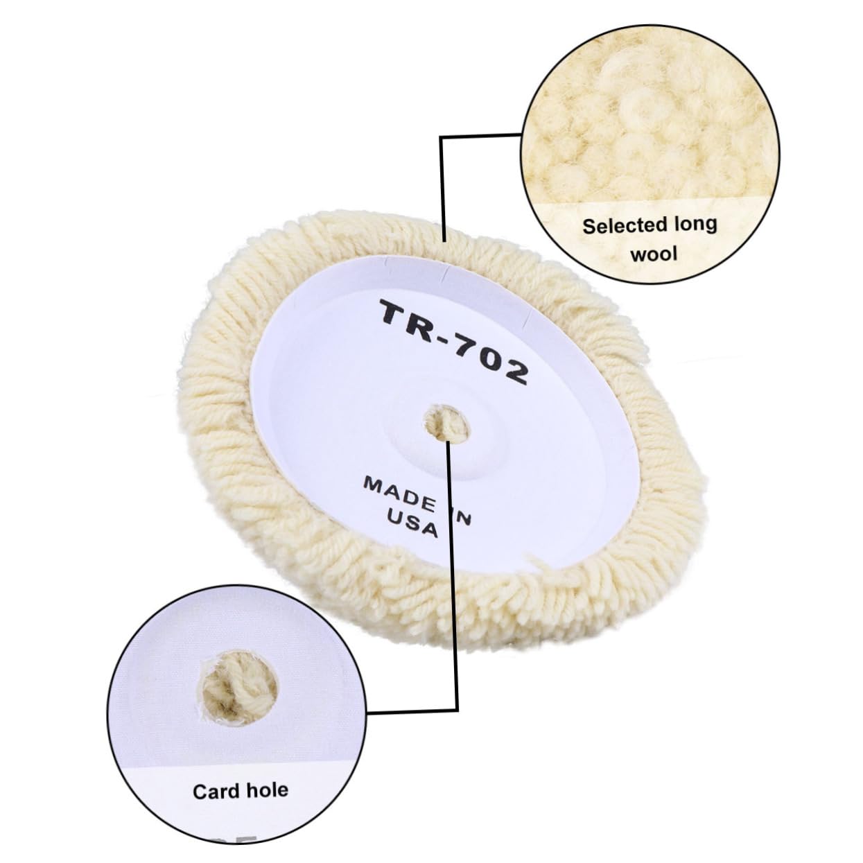 Disco Lucidatura Lana Giallo per Auto, Buffing e Cleaning