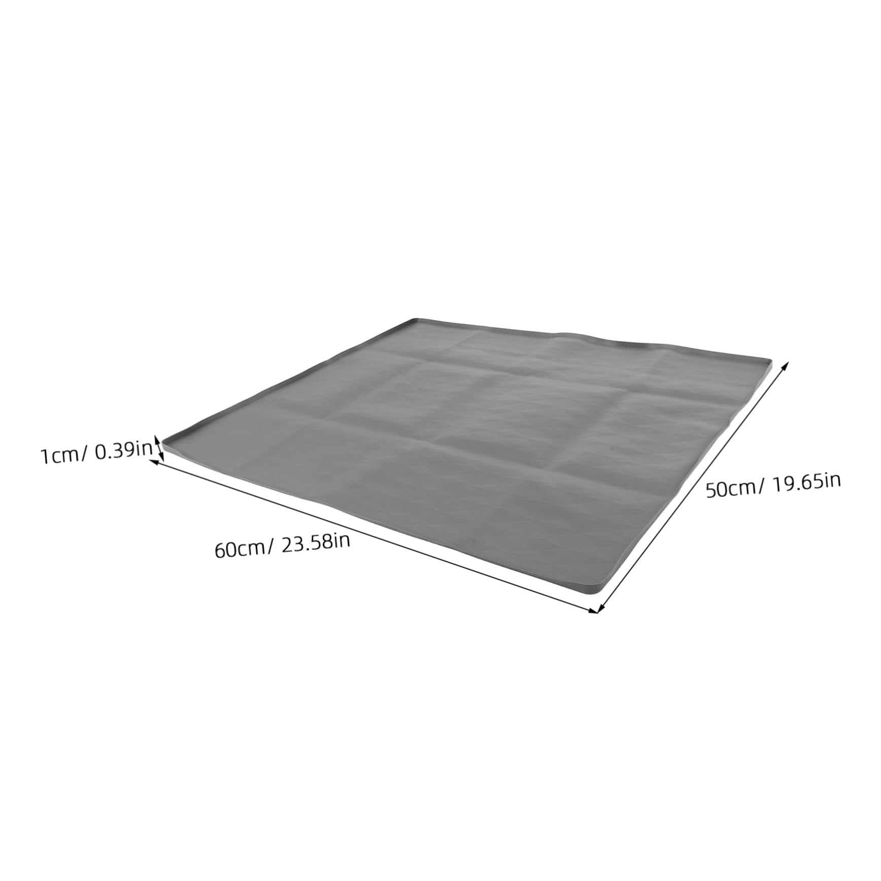 Kisangel Support pour Tapis de Propreté Chien Antidéversement en Silicone Réutilisable 60 X 50 Cm Plateau avec Rebord Haut pour Apprentissage Propreté Chiots Intérieur