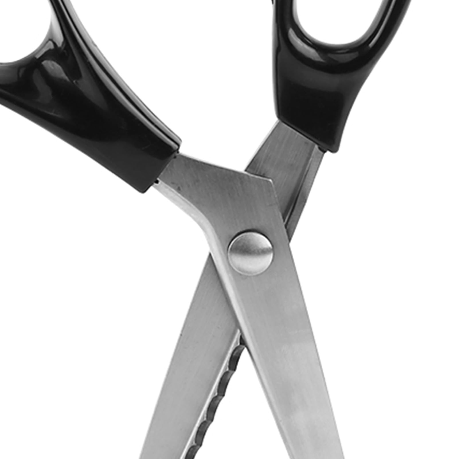 Ejoyous Tijeras de Zigzag 23 Cm Acero Inoxidable, Bordes Redondos y (7mm) | Tijeras para Corte de Tela, Costura y Cuero, con Bordes Redondos o Triangulares, Espaciado de 3, 5 y 7 Mm, Unión con