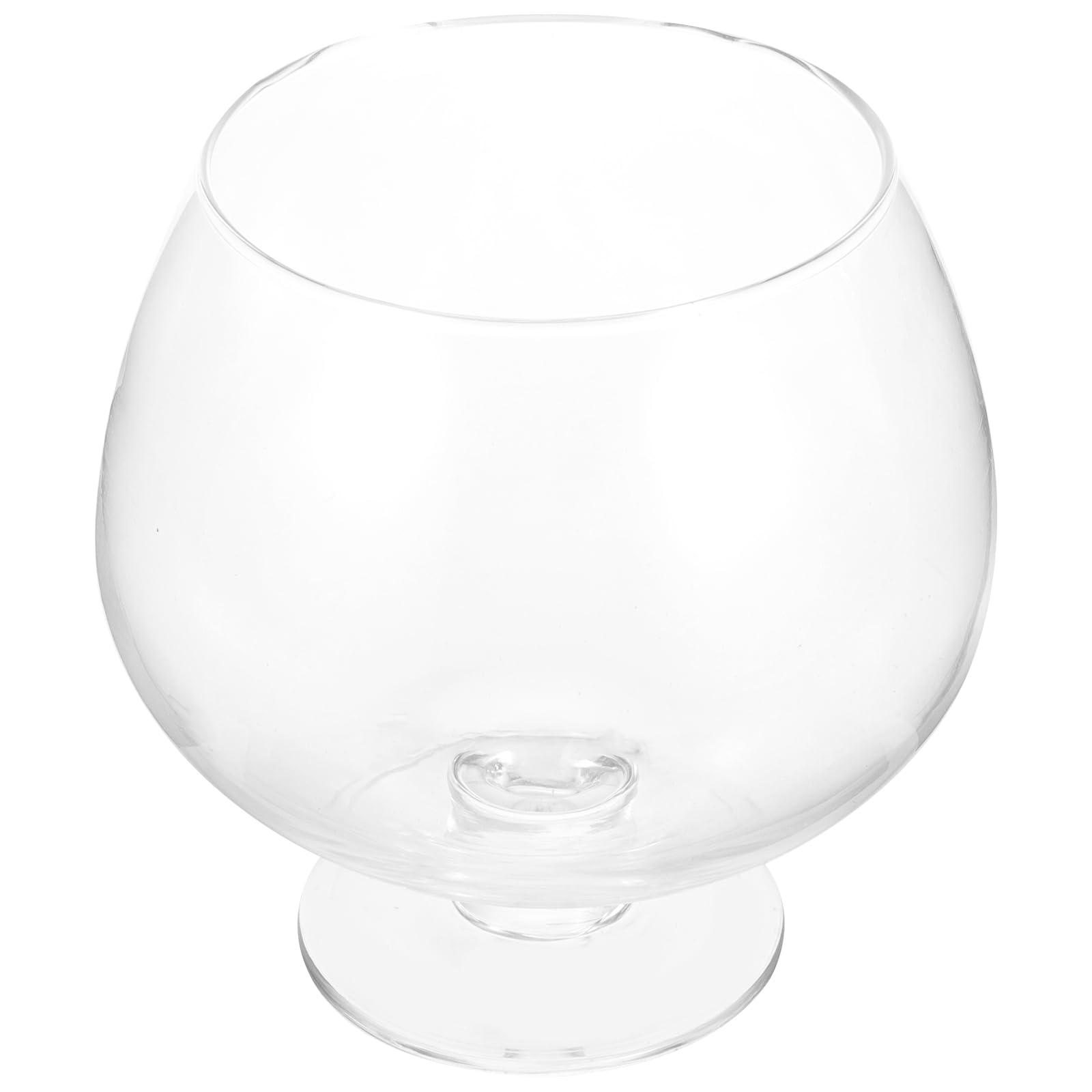 Mikikit Coppa di Vetro per Gelato 1500ml Grande Capacità, Resistente al Frigorifero, Design Semplice e Contorni Morbidi, per Dessert e Frutta