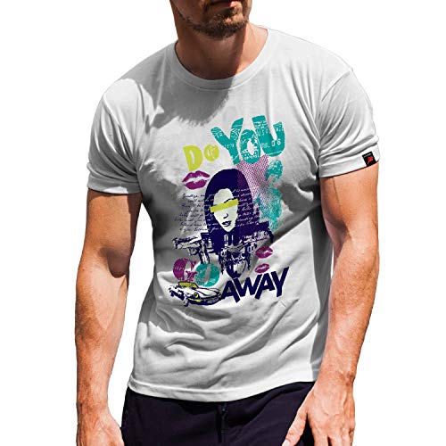 T-shirt Do You Go Away imprimé Wanted Love blanc coupe ample XXXX-Large