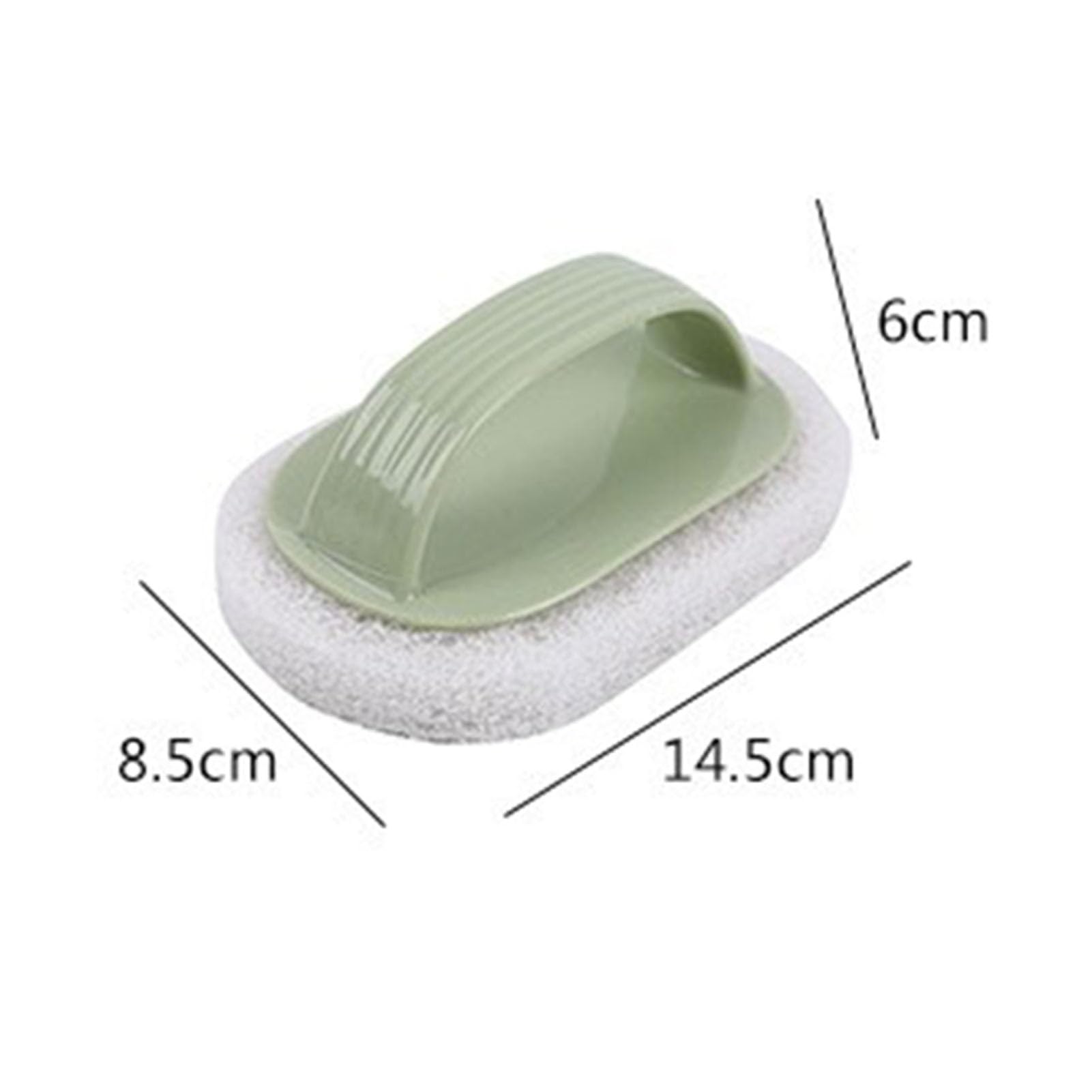 Lybunair Fiber Scrub Pad with Handle, Scouring Pad Brush Cleaning Scrub for Efficient Bathroom, Kitchen, and Pool Surface (Green)