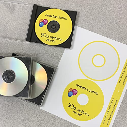Image of 500 CD /DVD Labels Compatible with The Word 5931 Template. Laser and Ink Jet Compatible Bright White Matte Finish. 250 Sheets Blank Labels Brand.