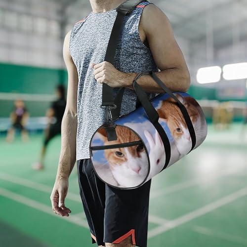 Sac de sport gym chat lapin blanc pour ne plus manquer de place