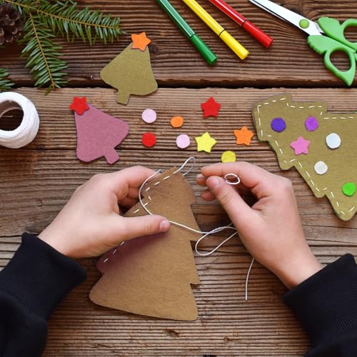 Feuille de feutre polyester marron pour décorations de Noël et DIY
