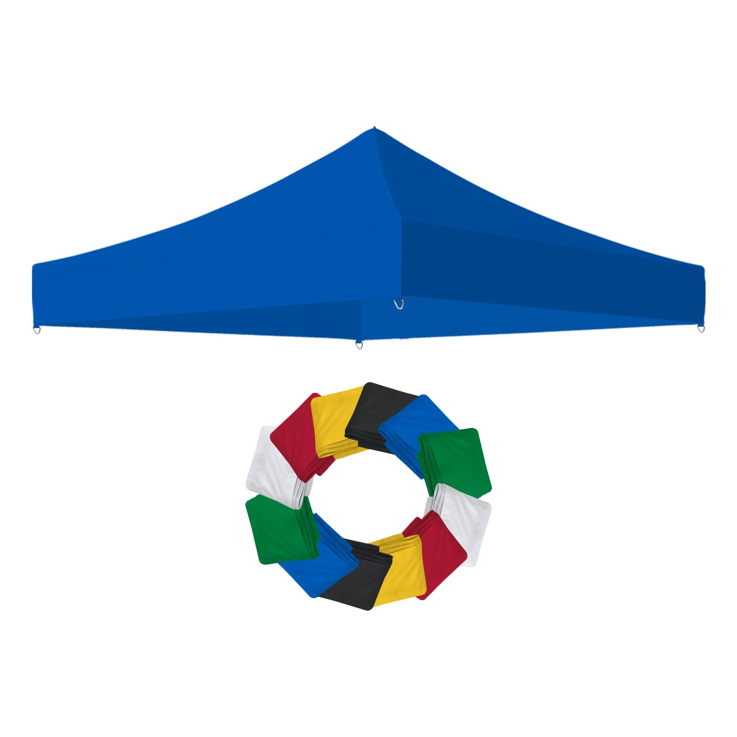 ShiningShow 10x10 Canopy Replacement Top for Pop Up Canopy Tent, UV Protection, Waterproof and Windproof Tent Roof for Outdoor Garden Patio Sun Shade, Blue