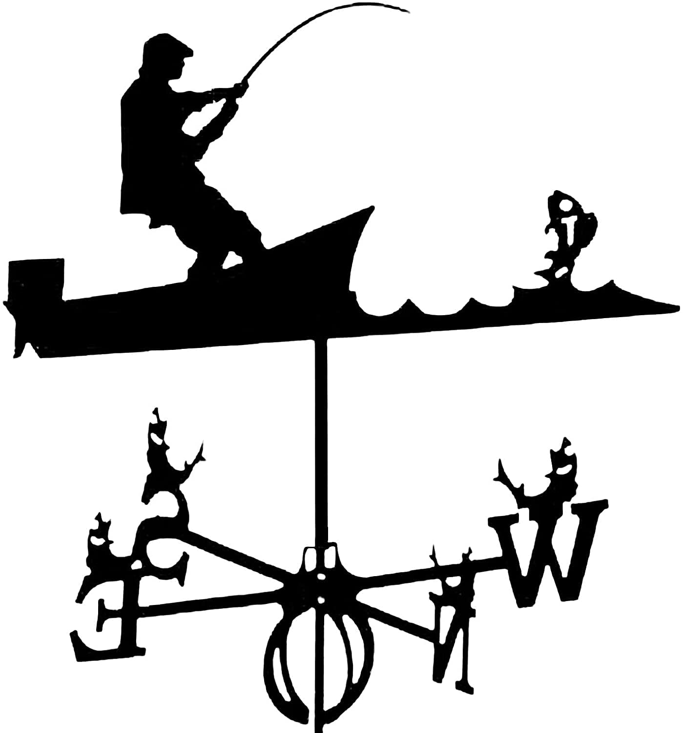 Klonwg Fischer Weather Vanes Metal Weather Vane Ornament Bee Wind Roof Mount Classic Black Weather Vane Ornament For Roof Weather Shovels For Roofs Weather Vane Bee
