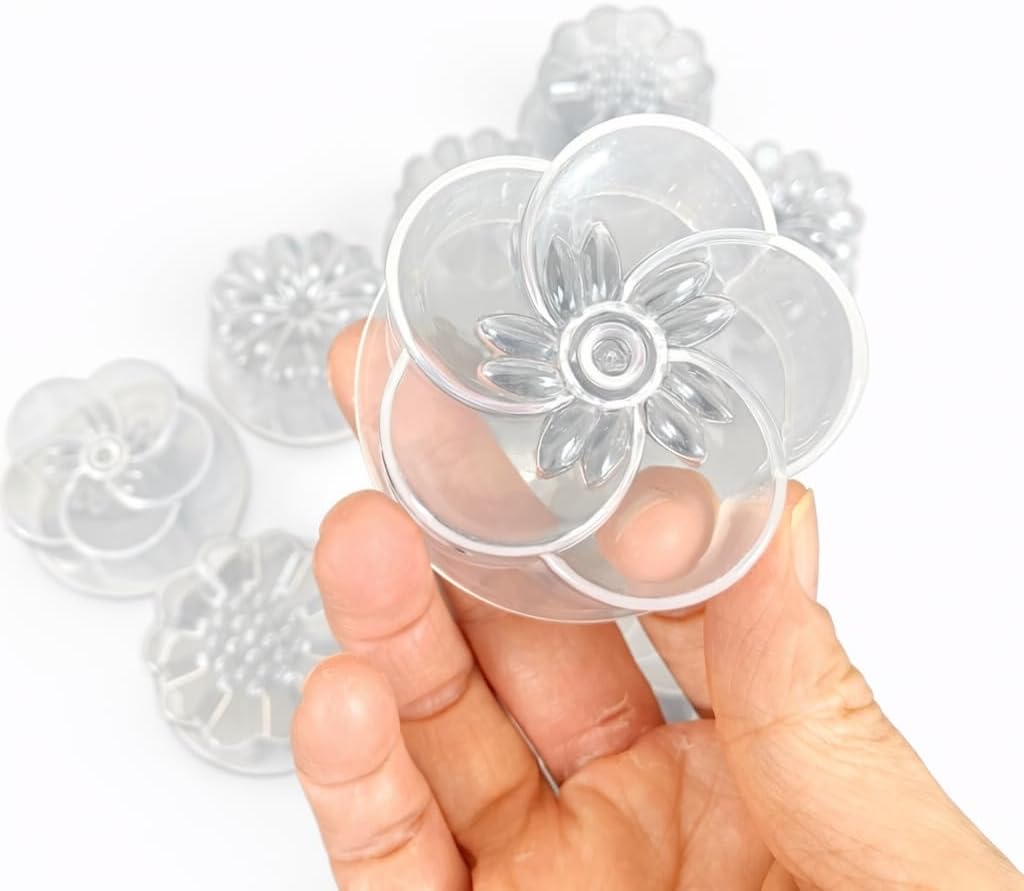 Khuon Rau Cau Vietnamese Jelly Molds with Lids, 10 Pack