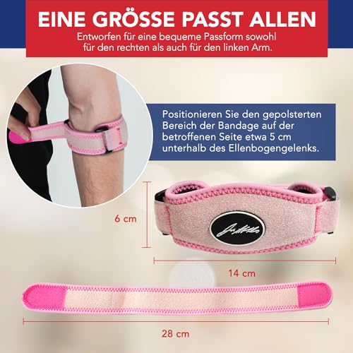 Ellenbogenspange Dr. Arthritis Bandage für Tennisarm und Golferarm