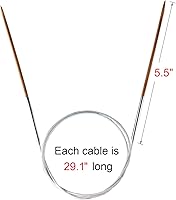 Vista 2 de Weabetfu Aguja de tejer circular de bambú, 40 pulgadas de longitud para hacer bricolaje creativo hecho a mano y cualquier proyecto de hilo