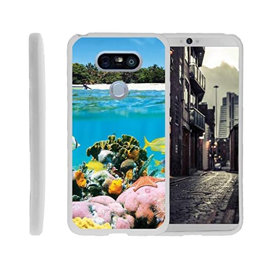 TurtleArmor | Compatible with LG G5 Case | H850 | H830 | H820 | LS992 | US992 [Flexible Armor] Ultra Slim Compact Flexible TPU Case Fitted Soft Bumper Cover Ocean Beach - Coral Reef
