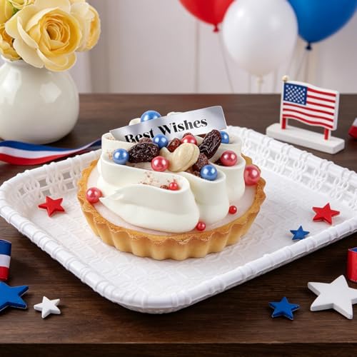 Image of Red White and Blue Pearl Sprinkles for Baking Edible, 4th of July Sprinkles, Patriotic Sprinkles with 4 Sizes Sugar 130g /4.6oz, Cupcake, Ice Cream, Donuts, Macaron Toppings Supplies (2mm, 4mm, 7mm, 1cm)