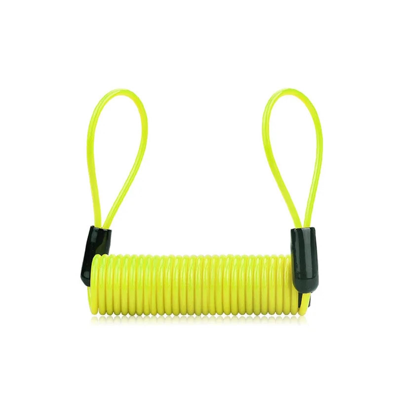 Chain Lock 1.2M Bike Spring Cable Lock Anti-Theft Rope Alarm Disc Bicycle Security Reminder Motorcycle Motorcycle Handlebar Lock(Yellow)