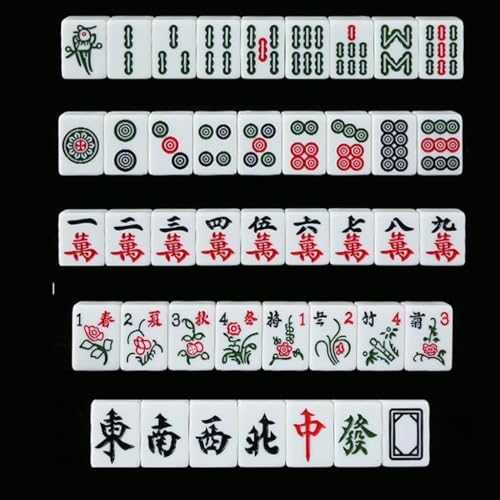 Grand Mahjong de haute qualité avec 144 tuiles gravées main