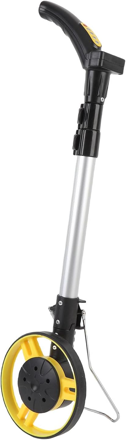 Hyuduo Folding Distance Measuring Wheel, Digital Display 99999.9M 99999.9FT Measurement, Ergonomic Handle with Tape Measure, for Various Terrains Roads