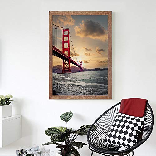 24X36 Poster Frame Smooth Wrap Finish 24X36 Frame Mdf Wooden Picture Frames, Wall Hanging With Mounting Hardware, 2 Pack #TOP5