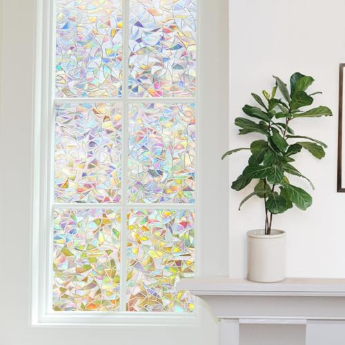 image for Finnez Window Privacy Film Window Film 3D No Glue Glass Sticker for Gl